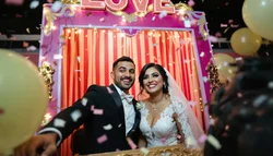 Photobooth en action lors d'un mariage